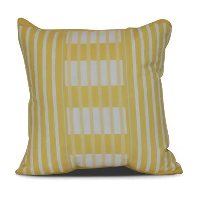 E By Design Square Pillow Cover & Insert In Yellow