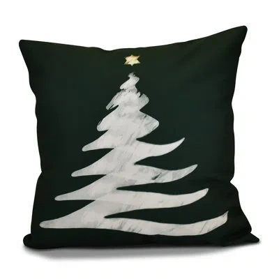 E By Design Square Pillow In Dark Green