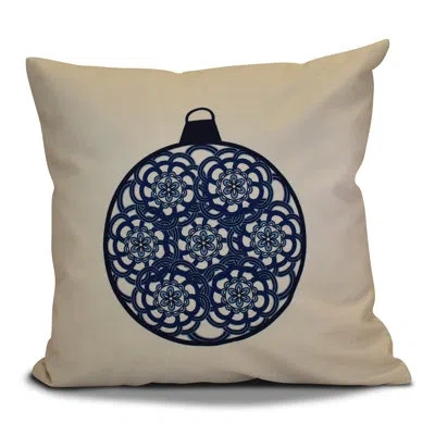 E By Design Square Pillow In Navy Blue