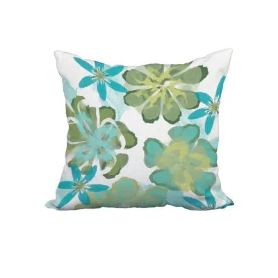 E By Design Square Throw Pillow In Aqua