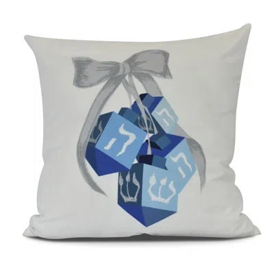 E By Design Square Throw Pillow In White