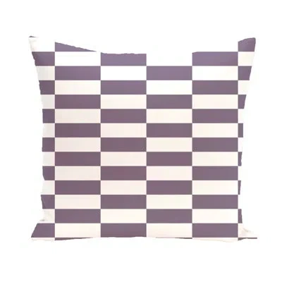 E By Design Stair Stepping Stripes Print Outdoor Square Pillow Cover And Insert In Larkspur