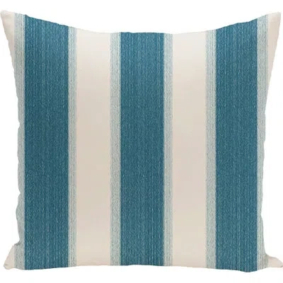 E By Design Striate Stripe Print Throw Square Pillow Cover And Insert In Teal