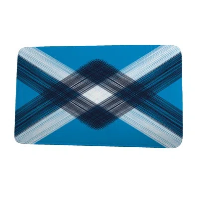 E By Design String Art Bath Mat In Blue
