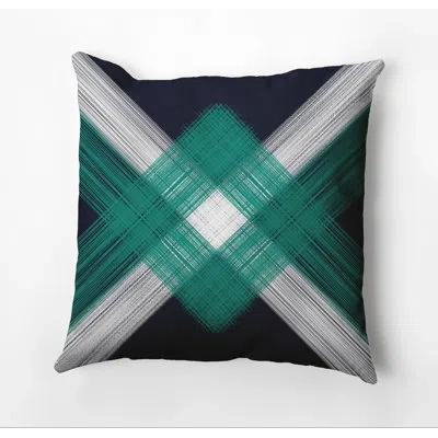 E By Design String Art Outdoor Square Pillow Cover & Insert In Navy Blue