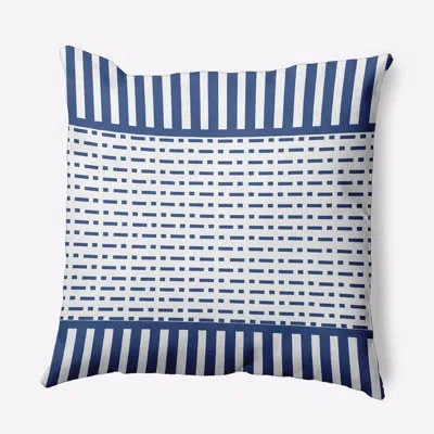 E By Design Stripe A Balance Reversible Throw Pillow In Nautical Navy Striped