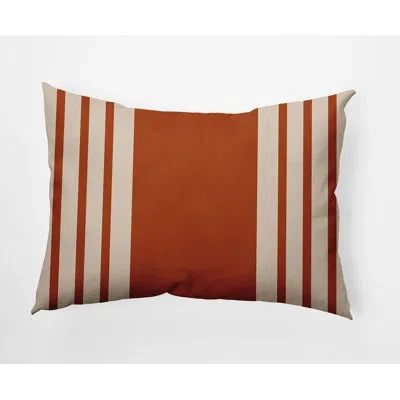 E By Design Stripe Decorative Throw Pillow Rectangle In Sienna
