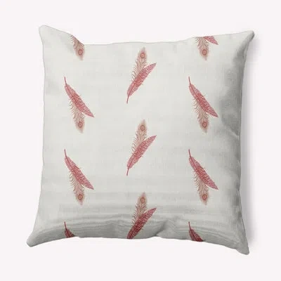 E By Design Stripe Indoor/outdoor Throw Pillow In Red