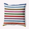 E By Design Striped Polyester Throw Pillow In Blue