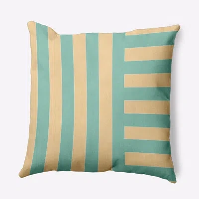 E By Design Striped Polyester Throw Pillow In Yellow