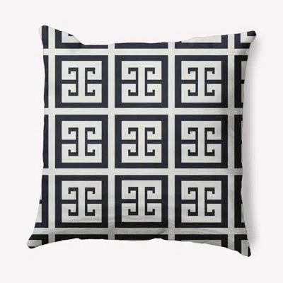 E By Design Subline Geometric Throw Pillow In Shark Blue