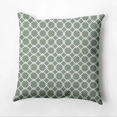 E By Design Subline Square Pillow Cover & Insert In Green
