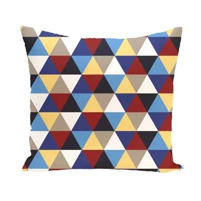 E By Design Subline Square Pillow Cover & Insert In Taupe,blue