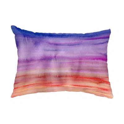 E By Design Sunset Beauty Outdoor Rectangular Pillow Cover & Insert In Orange,purple