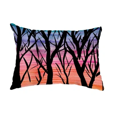 E By Design Sunset Rectangular Lumbar Pillow In Orange
