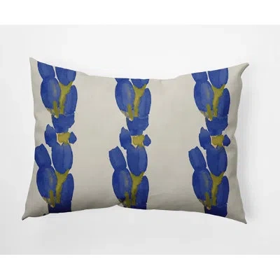 E By Design Sunset Tulip Tulip Stripe Rectangular Pillow Cover & Insert In Blue