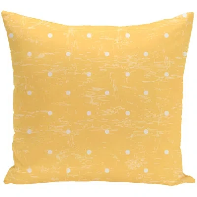 E By Design Surf, Sand, & Sea Dot Outdoor Square Pillow Cover & Insert In Yellow