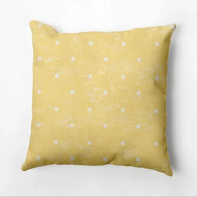 E By Design Surf, Sand, & Sea Dot Square Pillow Cover & Insert In Yellow