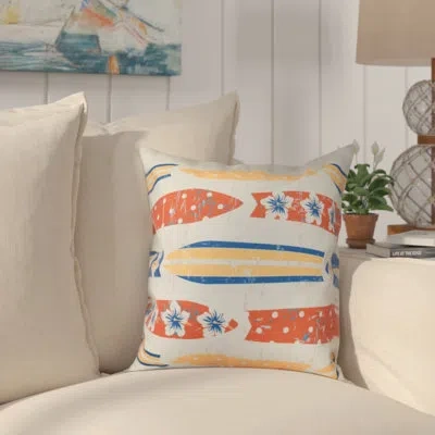 E By Design Surf, Sand, & Sea Reversible Throw Pillow