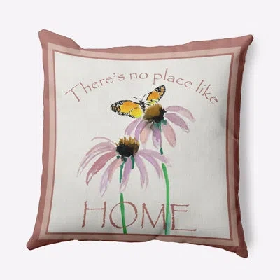 E By Design There's No Place Like Home Decorative Throw Pillow Pwn1629or23 In Orange