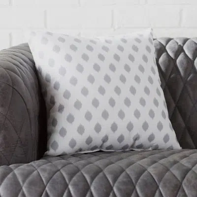 E By Design Throw Pillow Cover & Insert In Gray
