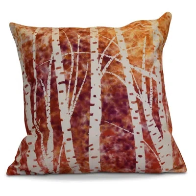 E By Design Trees Floral Outdoor Throw Pillow In White