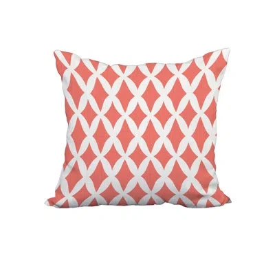 E By Design Trellis Print Throw Pillow In Orange