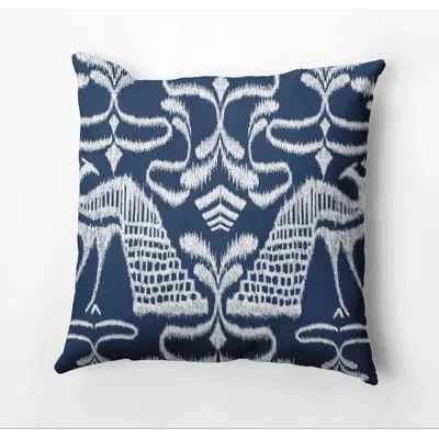 E By Design Tropical Resort Crown Square Pillow Cover & Insert In Blue