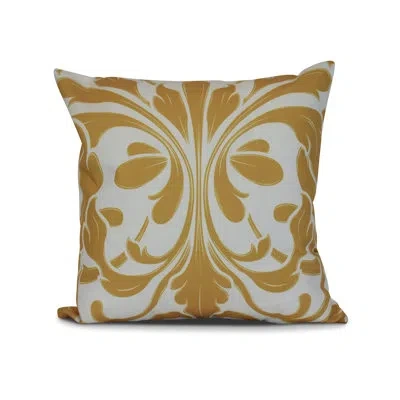 E By Design Tropical Resort Outdoor Square Pillow Cover And Insert In Gold