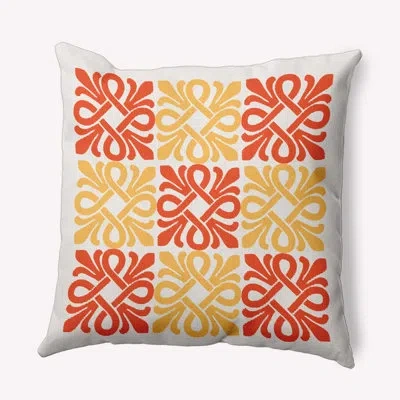 E By Design Tropical Resort Polyester Throw Square Indoor/outdoor Pillow Cover & Insert