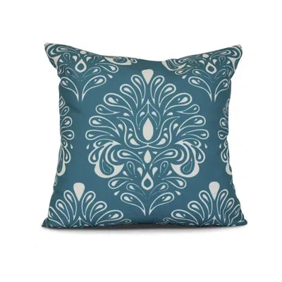E By Design Tropical Resort Square Pillow Cover & Insert In Teal