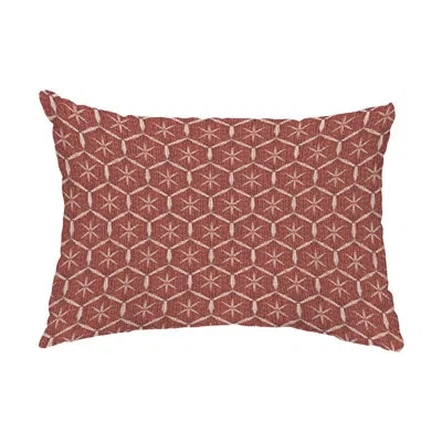 E By Design Tufted Outdoor Rectangular Pillow Cover & Insert In Brown