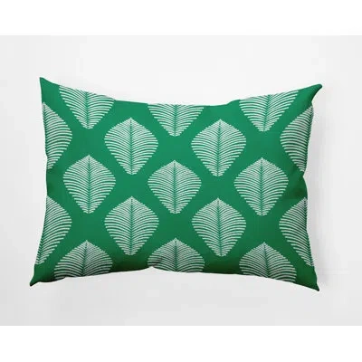 E By Design Upscale Getaway Geometric Indoor/outdoor Reversible Throw Pillow In True Mint Geometric