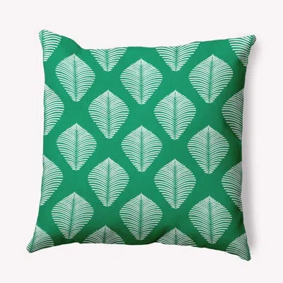 E By Design Upscale Getaway Geometric Reversible Throw Pillow In True Mint Geometric