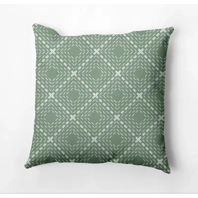 E By Design Upscale Getaway Square Pillow Cover And Insert In Green