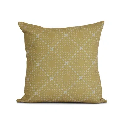 E By Design Upscale Getaway Square Pillow Cover& Insert In Yellow