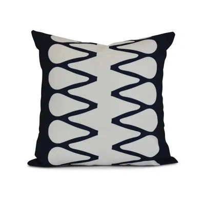 E By Design Upscale Getaway Upscale Getaway Outdoor Square Pillow Cover & Insert In Navy Blue