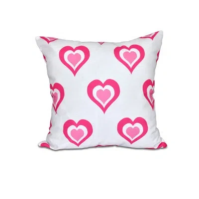 E By Design Valentine's Day Square Pillow Cover And Insert In Fuchsia
