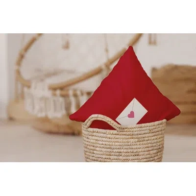 E By Design Valentine's Day Square Pillow Cover And Insert In Red