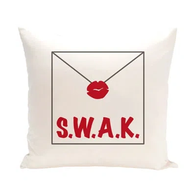 E By Design Valentine's Day Square Pillow Cover And Insert In Red