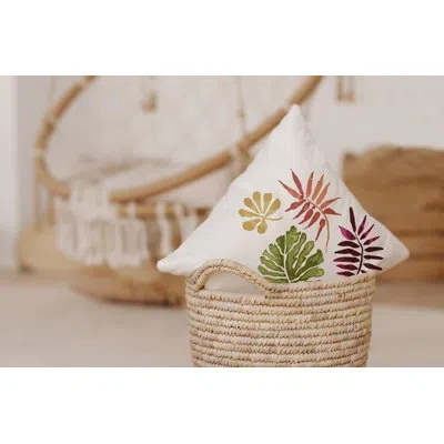 E By Design Vathylakas Brambles Print Outdoor Square Pillow Cover & Insert