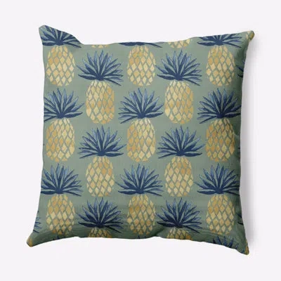 E By Design Vathylakas Pineapple Stripes Pillow Cover & Insert Pg802 In Sage