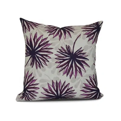E By Design Vathylakas Spike And Stamp Outdoor Square Pillow Cover & Insert In Purple