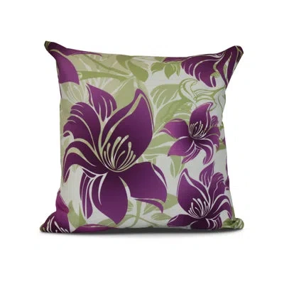 E By Design Vathylakas Tree Mallow Square Pillow Cover And Insert In Purple