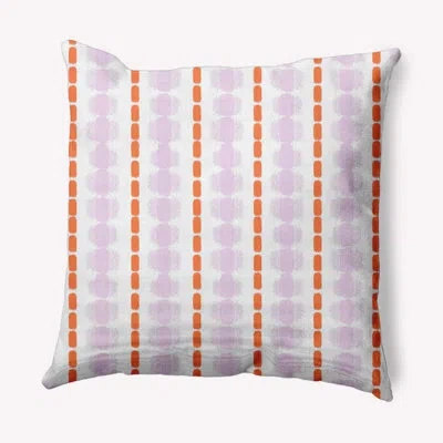 E By Design Watercolor Stripe Indoor/outdoor Throw Pillow In Purple,orange