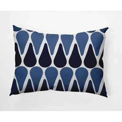 E By Design Watermelon Seeds Outdoor Rectangular Pillow Cover & Insert In Blue