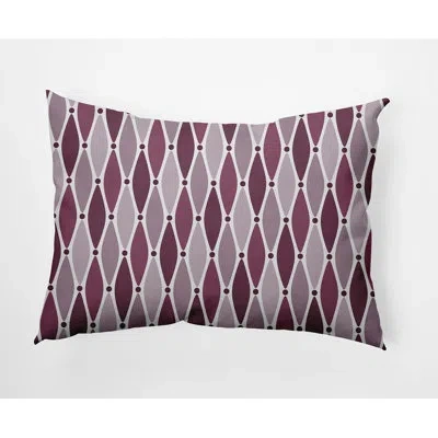 E By Design Wavy Outdoor Lumbar Pillow In Purple