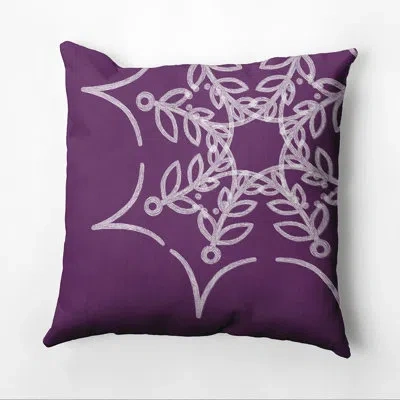 E By Design Web Art Square Pillow Cover And Insert In Purple