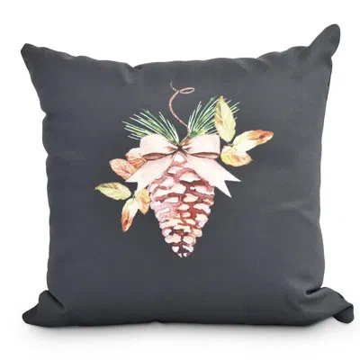 E By Design Winter Resort Housse Et Insert De Coussin Décoratif Carré In Black