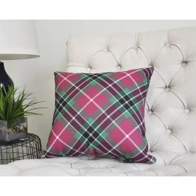 E By Design Winter Resort Square Pillow Cover & Insert In Red